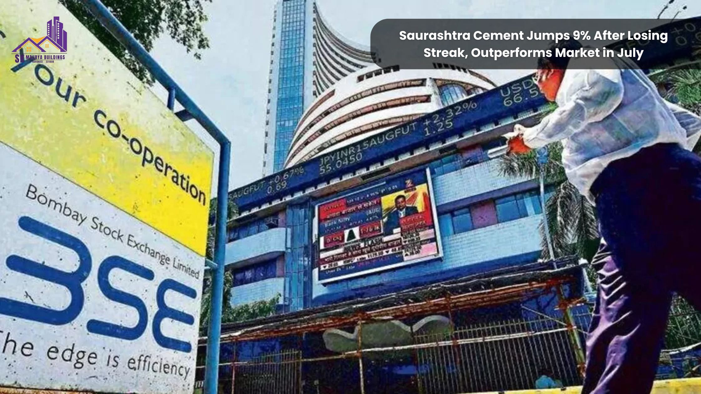 Saurashtra Cement Jumps 9% After Losing Streak, Outperforms Market in July